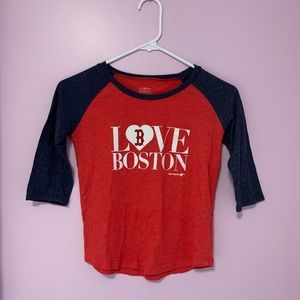 Girls Boston Red Sox baseball tee